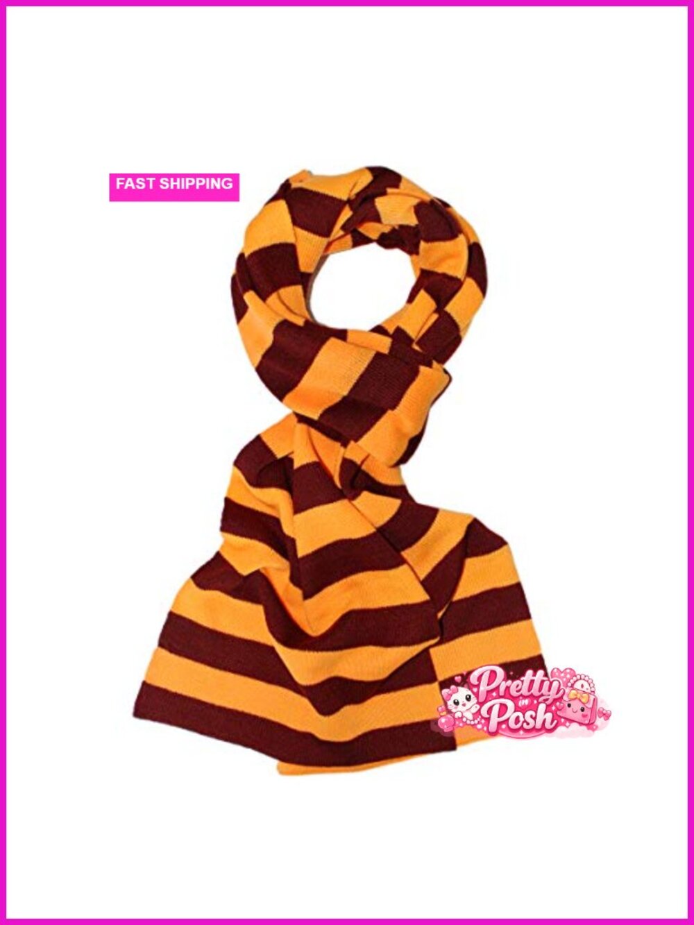 Soft Knit Striped Scarf Lightweight Warm Acrylic Cold Weather Wrap